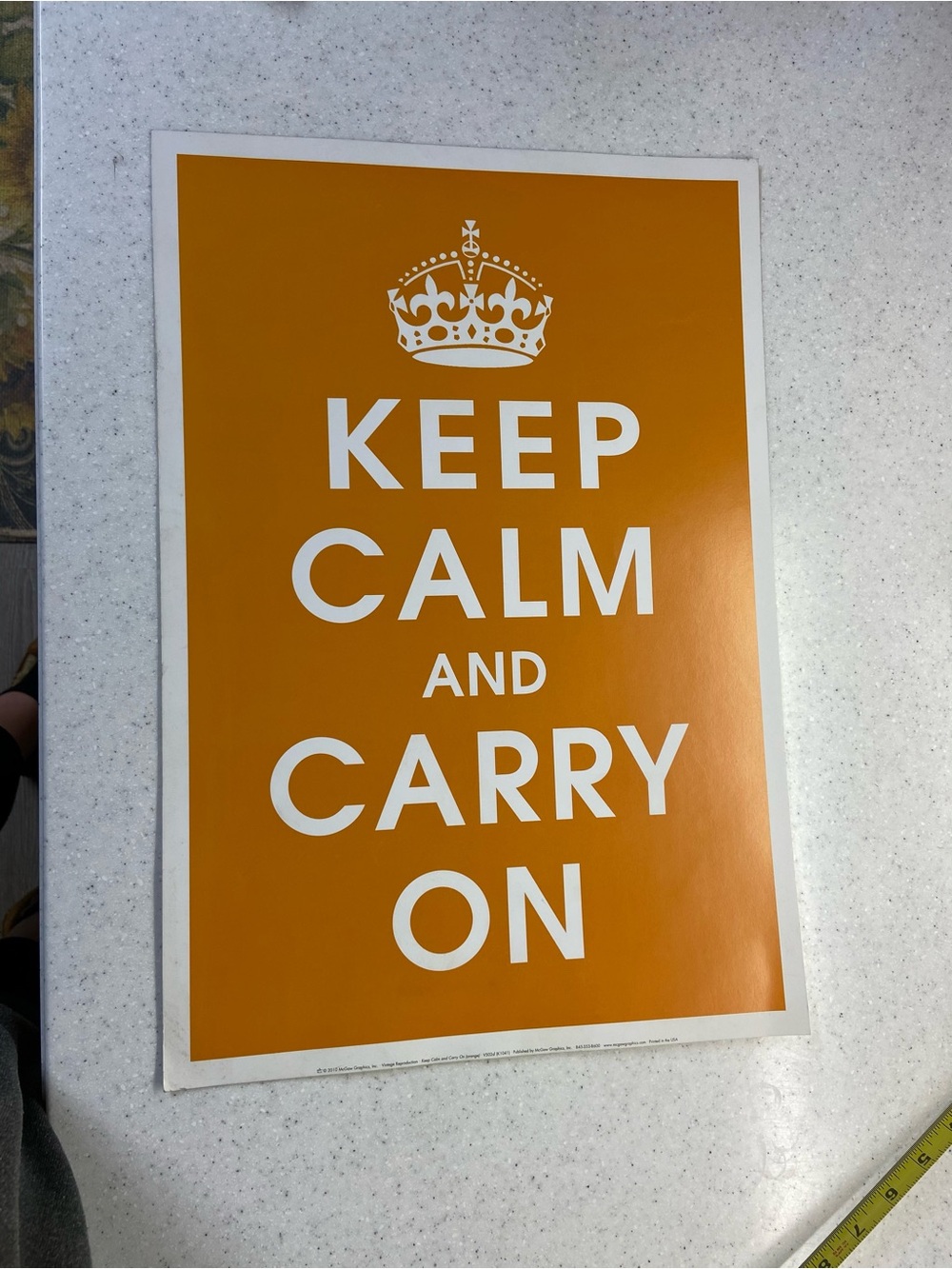 Keep Calm and Carry On Graphic Print